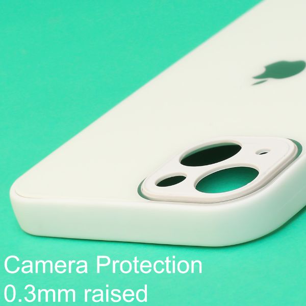 White camera Safe mirror case for Apple Iphone 13 Mini