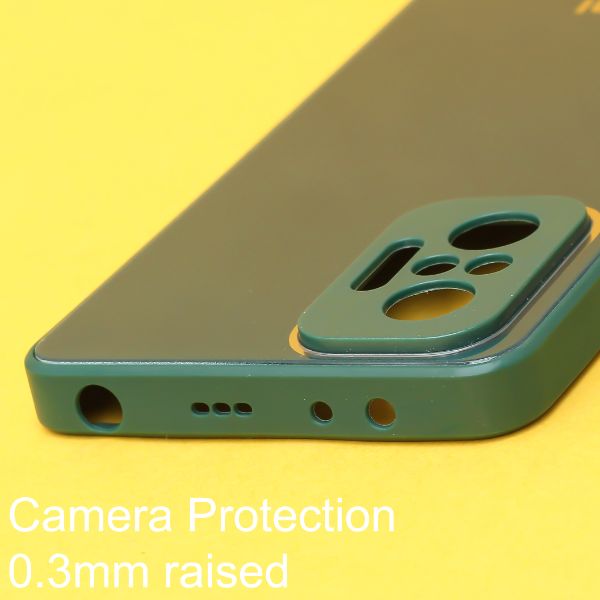 Dark green camera protection mirror case for Redmi Note 10 Pro
