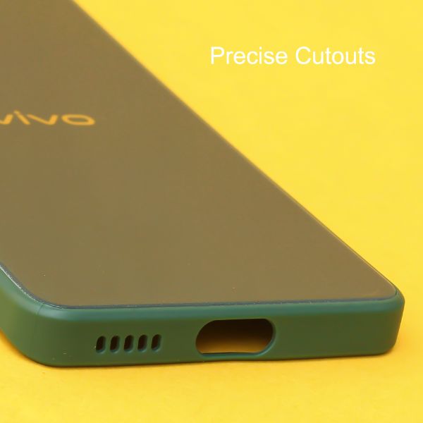 Dark green camera protection mirror case for Vivo V23 Pro