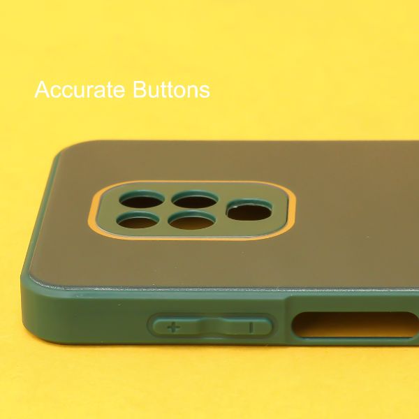 Dark green camera protection mirror case for Redmi Note 9 Pro