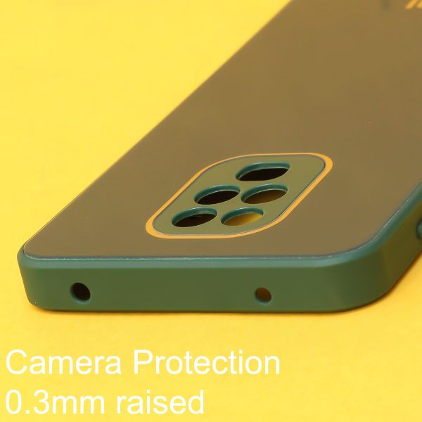 Dark green camera protection mirror case for Redmi Note 9 Pro
