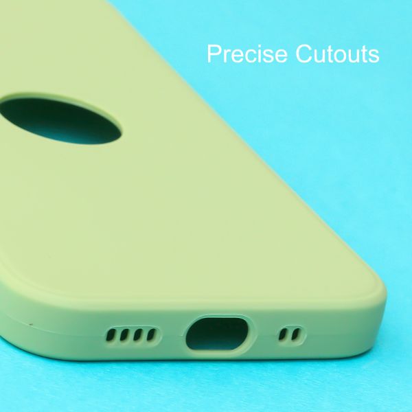 Light Green Candy Logo cut Silicone Case for Apple Iphone 12 mini