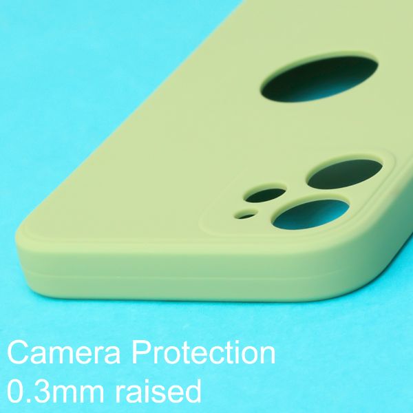 Light Green Candy Logo cut Silicone Case for Apple Iphone 12 mini