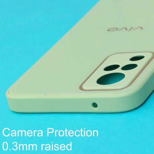 Light Green camera protection mirror case for Vivo V21