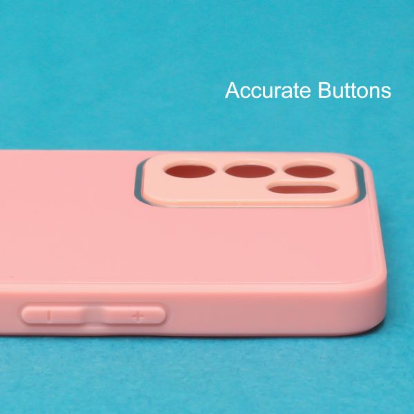 Pink camera protection mirror case for Oppo Reno 6 5G