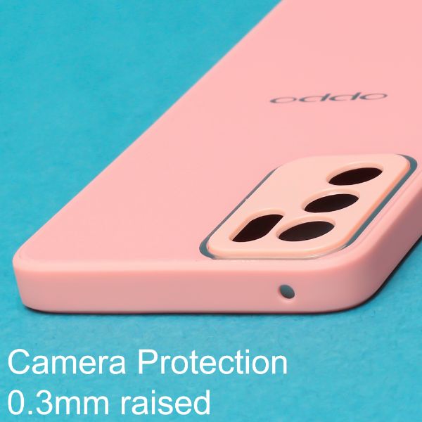 Pink camera protection mirror case for Oppo Reno 6 5G