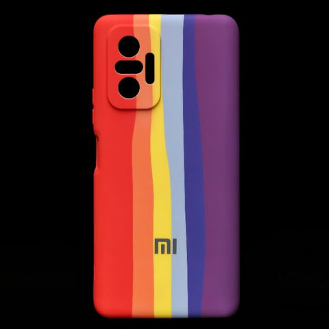 Rainbow Camera Safe Silicone Case for Redmi Note 10 Pro Max