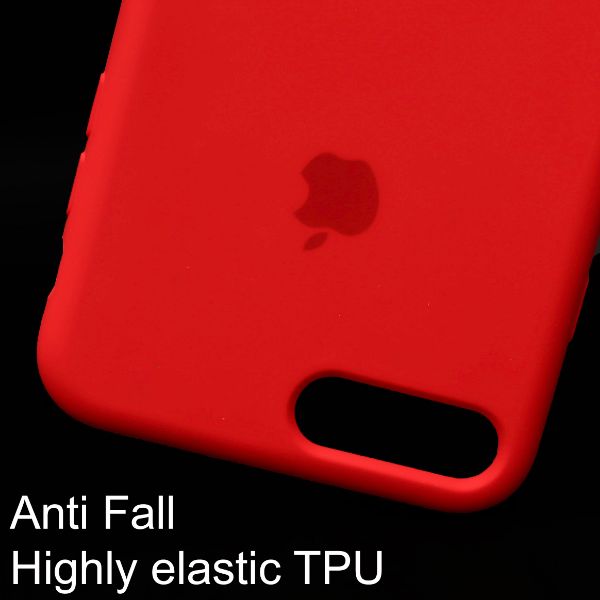 Red Original Silicone case for Apple iphone 8 Plus