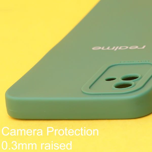 Dark Green Spazy Silicone Case for Realme Narzo 50i