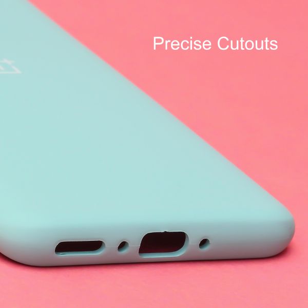 Light Blue Original Silicone case for Oneplus 7 Pro