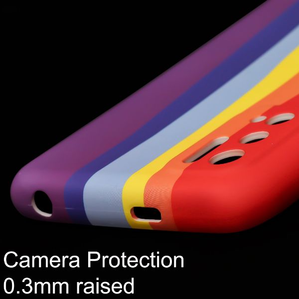 Rainbow Camera Safe Silicone Case for Redmi Note 10 5G