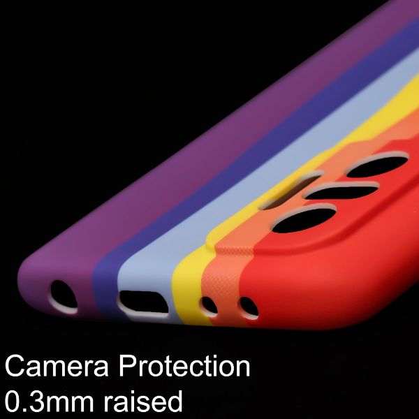 Rainbow Camera Safe Silicone Case for Redmi Note 10 Pro Max