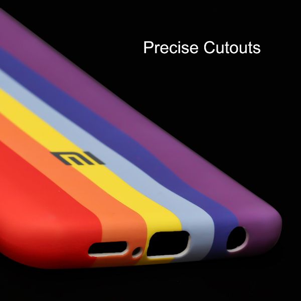 Rainbow Camera Safe Silicone Case for Poco M2 Pro