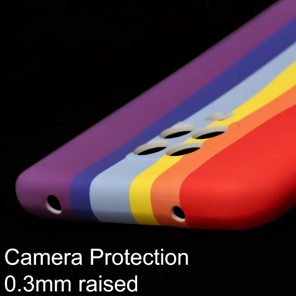 Rainbow Camera Safe Silicone Case for Redmi Note 9 Pro Max