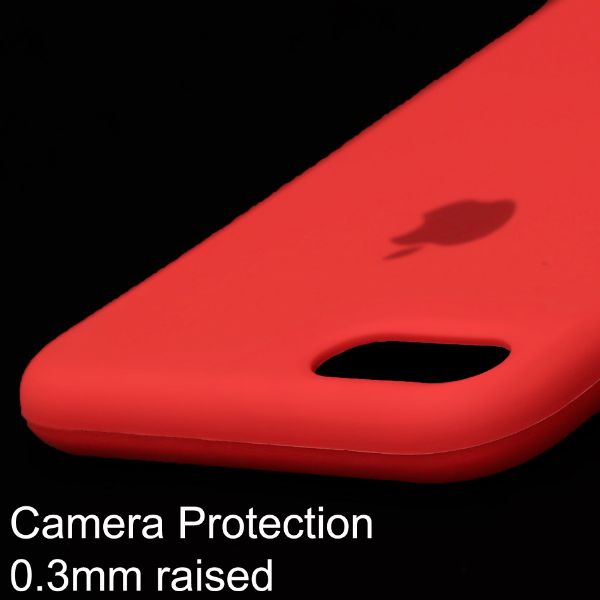 Red Original Silicone case for Apple iphone 8