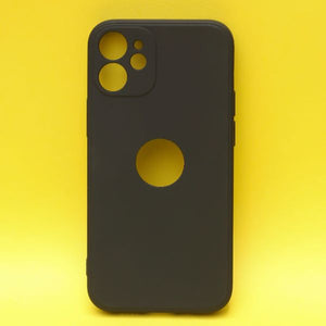 Black Candy Logo Cut Silicone Case for Apple Iphone 12 mini