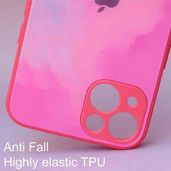 Magenta oil paint mirror case for Apple iphone 13 Mini