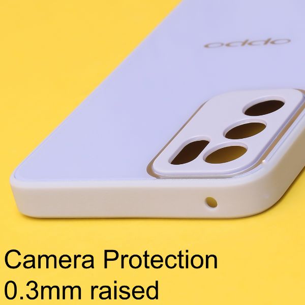 Purple camera Safe mirror case for Oppo Reno 6 5g