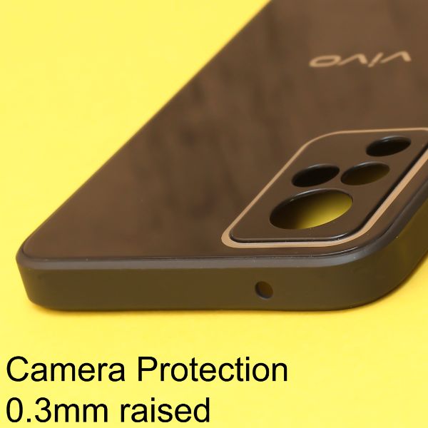 Black camera protection mirror case for Vivo V21