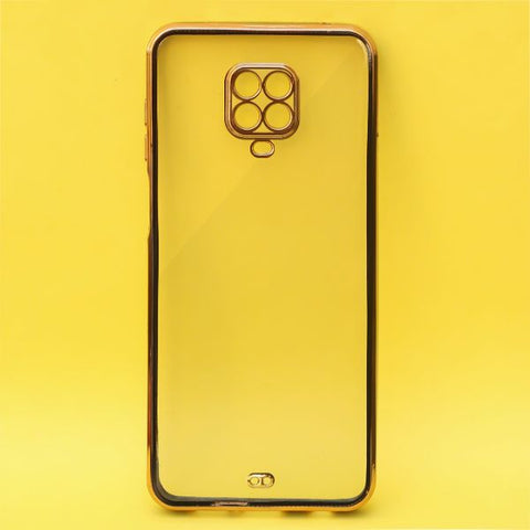Black Electroplated Transparent Case for Redmi Note 9 Pro