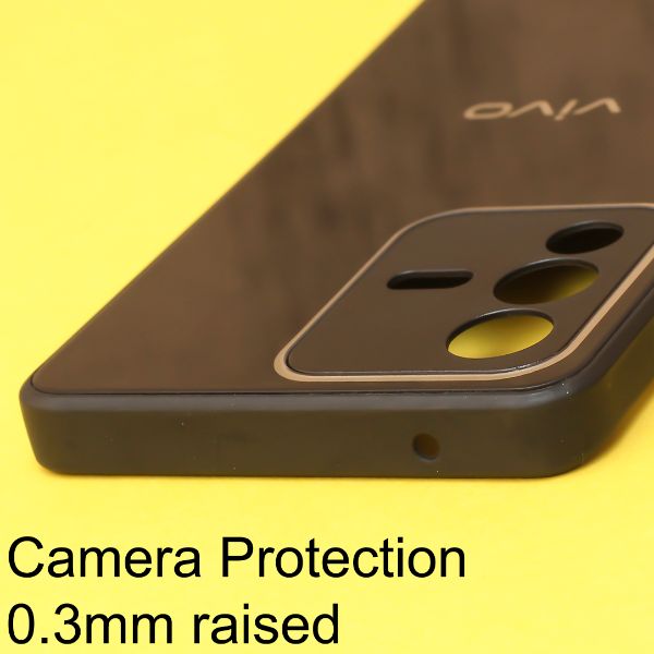 Black camera protection mirror case for Vivo V23 pro