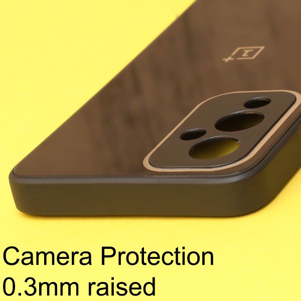Black camera protection mirror case for Oneplus 9