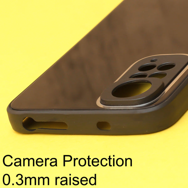 Black camera Safe mirror case for Redmi Note 11