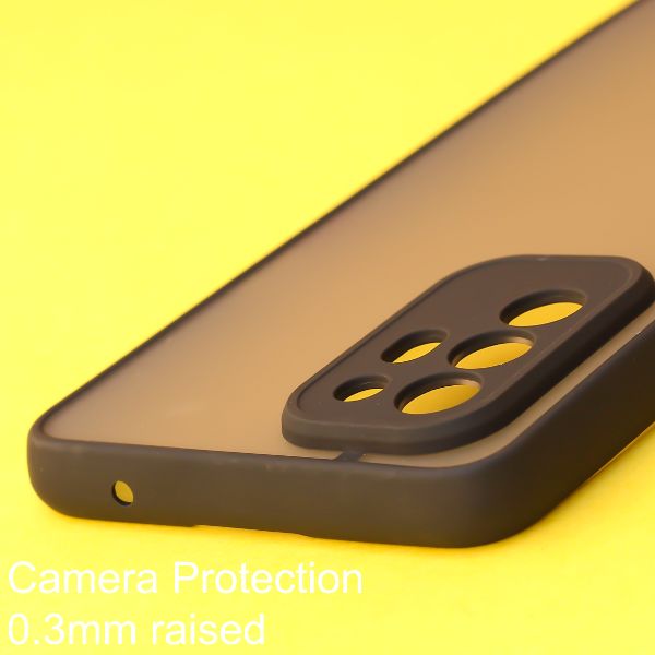 Black Smoke Camera Safe Silicone case for Oppo F19 Pro Plus
