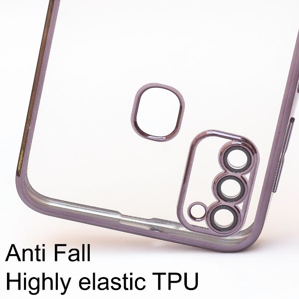 Purple Chrome Transparent Case for Samsung M31