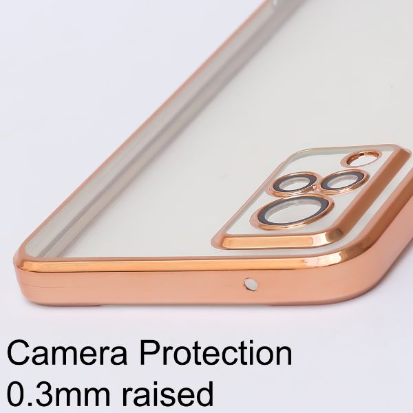 Golden Chrome Transparent Case for Vivo V21