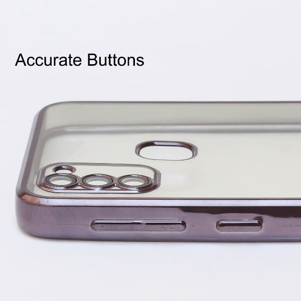 Purple Chrome Transparent Case for Samsung M31