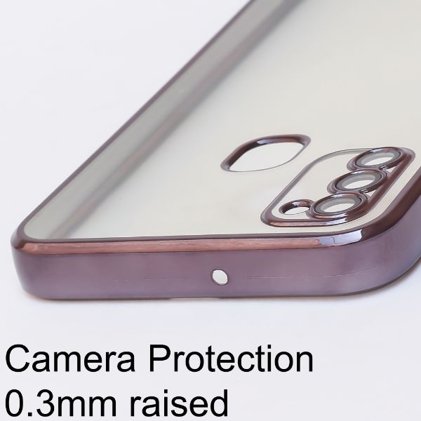 Purple Chrome Transparent Case for Samsung M31