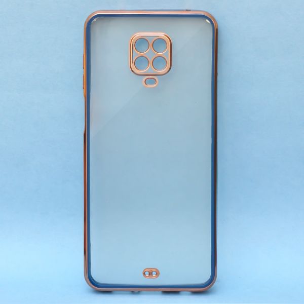 Blue Electroplated Transparent Case for Poco M2 Pro