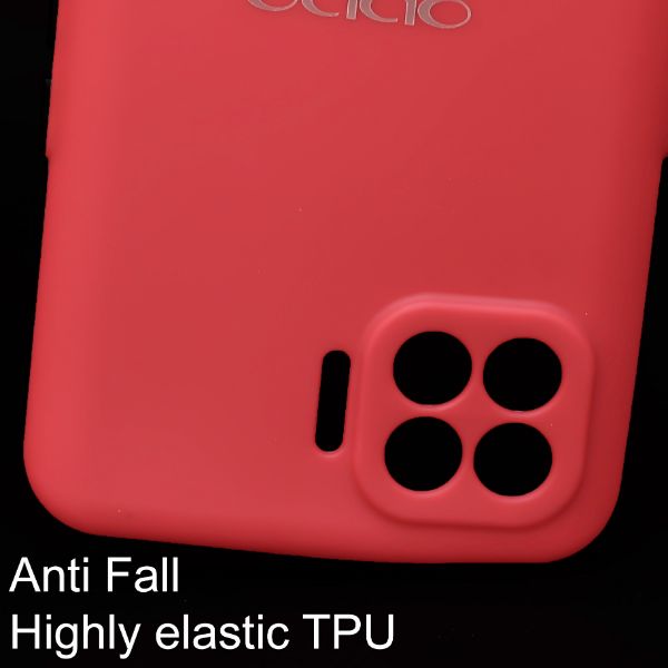 Red Silicone Case for Oppo F17 Pro