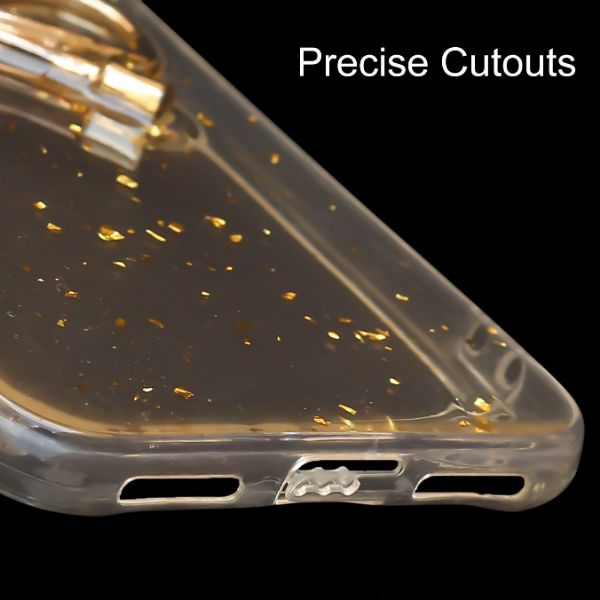 Transparent Golden Ribbon Silicone Case for Apple Iphone X/Xs