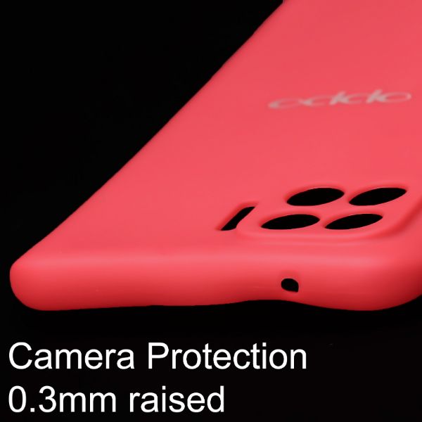 Red Silicone Case for Oppo F17 Pro