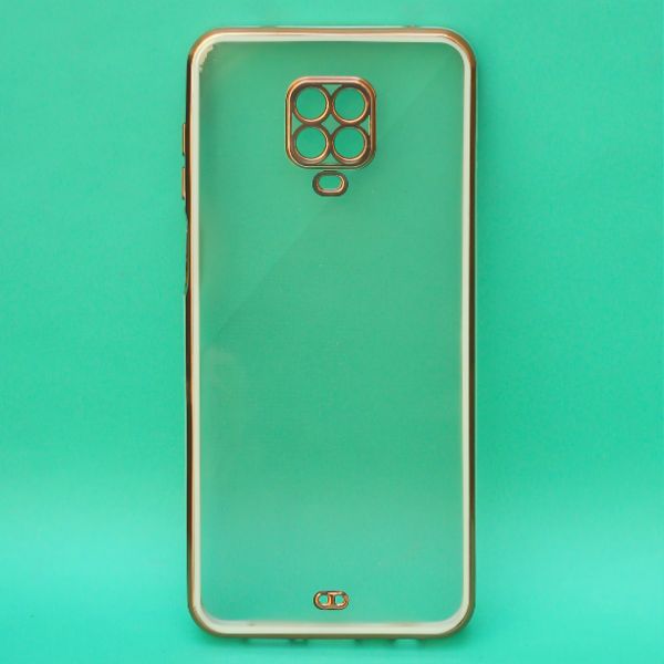 White Electroplated Transparent Case for Redmi Note 9 Pro