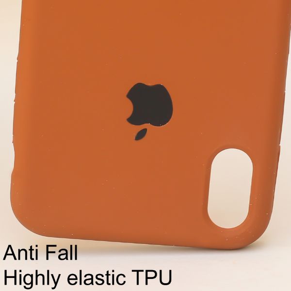 Brown Original Silicone case for Apple iphone XR