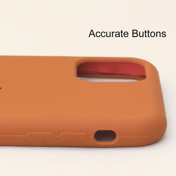 Brown Original Silicone case for Apple iPhone 11 Pro Max