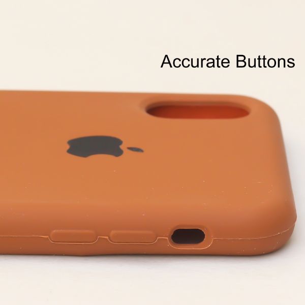 Brown Original Silicone case for Apple iphone Xs Max