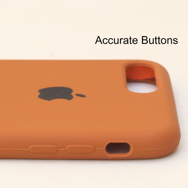 Brown Original Silicone case for Apple iphone 8 Plus