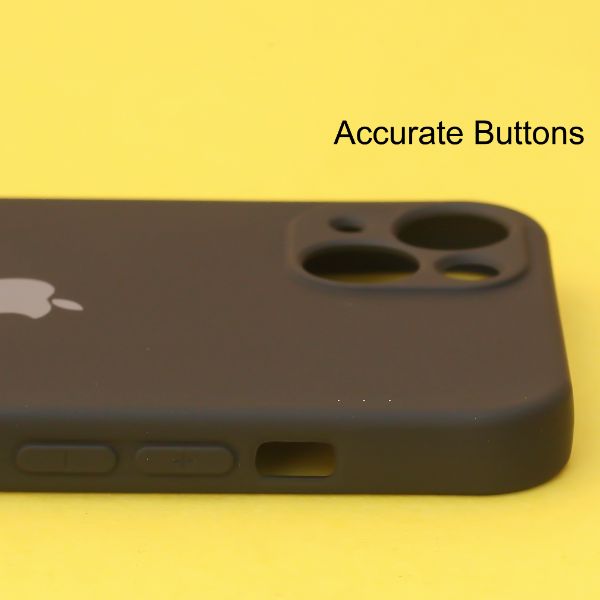 Black Original Camera Safe Silicone case for Apple iphone 14