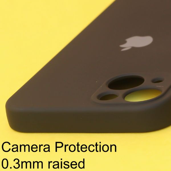 Black Original Camera Safe Silicone case for Apple iphone 14