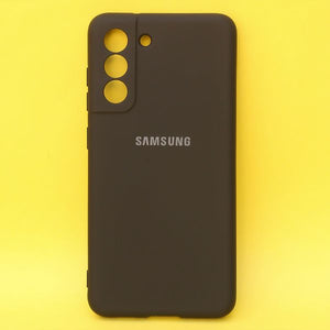 Black Original Camera Safe Silicone case for Samsung S21 FE