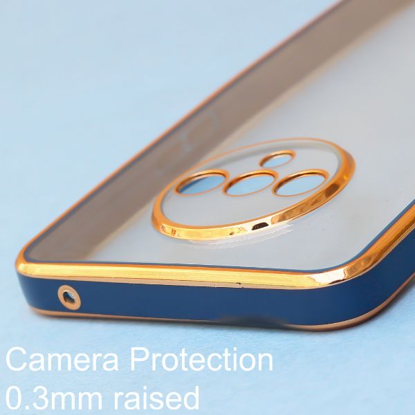 Blue Electroplated Transparent Case for Oneplus 7T