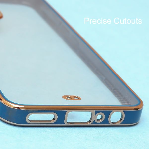 Blue Electroplated Transparent Case for Oneplus Nord CE 2