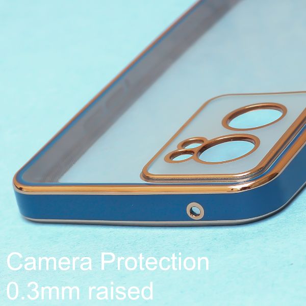 Blue Electroplated Transparent Case for Oneplus Nord CE 2