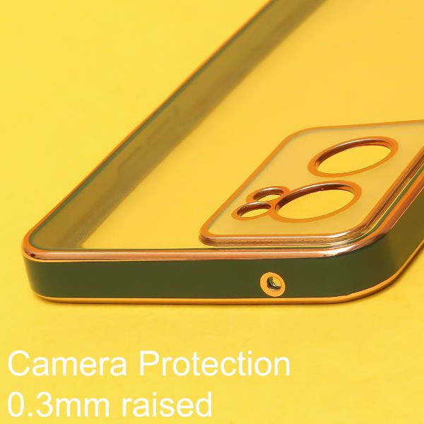 Dark Green Electroplated Transparent Case for Oppo Reno 7 5g