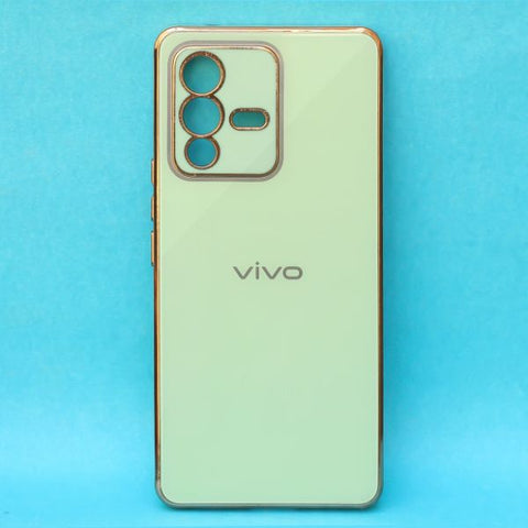 Light Green Matt Silicone Glass case for Vivo V23 pro