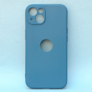 Cosmic Blue Logo Cut Candy Silicone Case for Apple Iphone 14